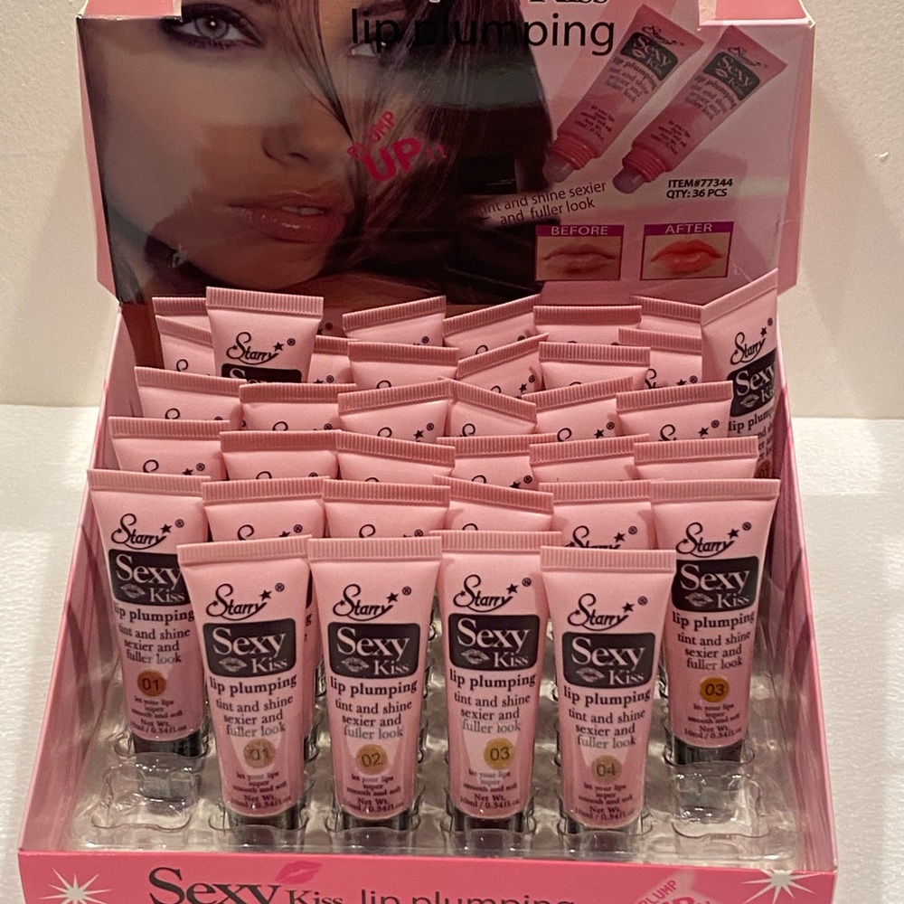 4 pcs Starry sexy kiss lip plumping gloss